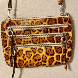 Brighton Leather Ocelot print Belt-bag